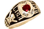 116 Girl's Personalized Heart Class Ring
